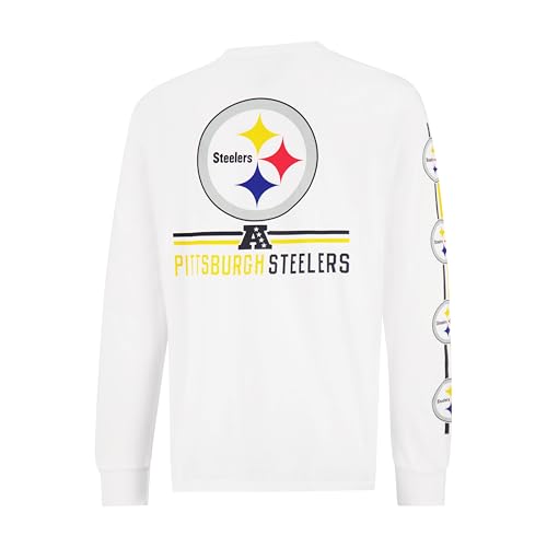 Ultra Game Men's Standard NFL Official Super Soft Supreme Long Sleeve T-Shirt, White Updated, X-Large - Image 3