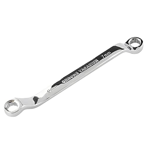Larcele Offset Box Wrench Set, Metric, 45-Degree, CR-V Steel, 1Pcs STBS-02 (0.23-0.27in/6-7mm)