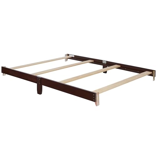 Image of Dream On Me Universal Crib to Full Size Bed Conversion Kit, Solid Wood Bed Rails for Select Convertible Cribs, Strong & Stable Support, Espresso