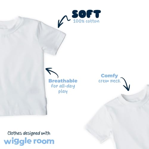 Image of Gerber Baby & Toddler 5-Pack Solid Short Sleeve T-Shirts Jersey 160 GSM