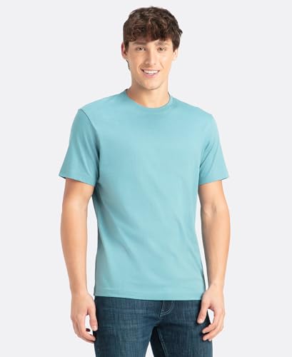 Image of Jockey 2714 Men's Super Combed Cotton Rich Round Neck Half Sleeve T-Shirt Provincial Blue XXL