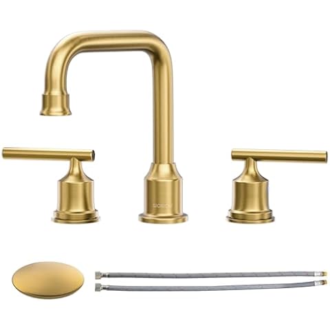 WOWOW Brushed Gold Bathroom Faucet Cover