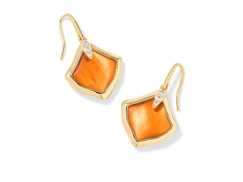Kendra Scott Womens Joelle Drop Earrings Gold Papaya Mother Of Pearl One Size One Size