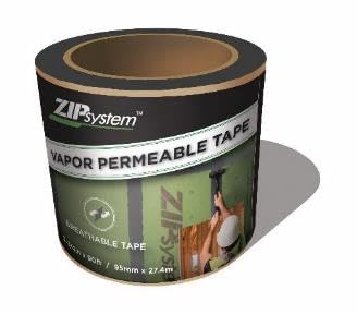 Image of ZIP System Huber Flashing Tape | 3.75 inches x 90 feet | Vapor Permeable | Self-Adhesive Flashing for Doors-Windows Rough Openings (3.75 inch x 90' VP)