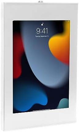 Mount-It! Anti-Theft Tablet Wall Mount, Tablet Wall Kiosk with Universal Enclosure, Locking Tablet Mount for iPad Generations 7-10, iPad Pro, iPad Air, iPad 10.2 inch, iPad 10.9, WHITE