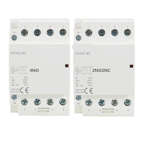 Contacteur modulaire domestique 4P 63A 220V rail DIN pour gestion du tableau électrique de maison