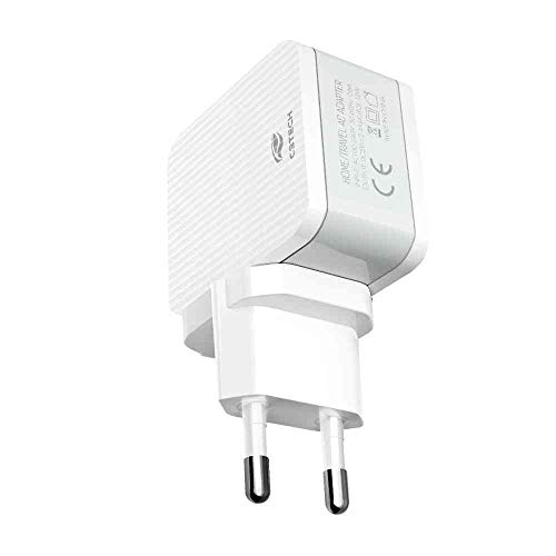 C3Tech Carregador AC-USB Universal, bivolt automatico, 2.4A, UC-215WH,Branco