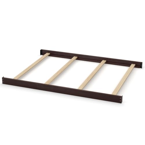 Image of Full-Size Conversion Kit Bed Rails for Oxford, Soho, Ozlo & Avalon Baby Convertible Cribs - Solid Wood - Toddler and Adult Rail for Full-Size Bed - Nursery and Baby Furniture (Espresso, Bolt-On Kit)