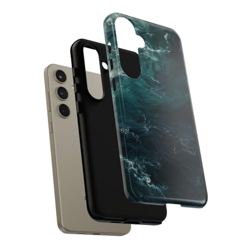 Coque Samsung S24 Plus bleu sarcelle Dark Water Void