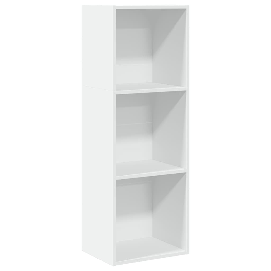 Vidaxl White Bookcase, Storage Cabinet For Living Room, Book Shelf For Display, Book Rack, Cupboard, Modern Style, Engineered Wood
