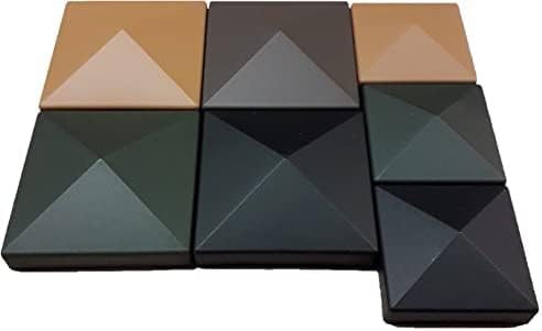 Cyclaire Fence Post Cap Pack of 6 Neat Toppers for Fence Posts That Help Stop Water Soaking into The Wood and prolong The Life of Your Fence (3 Fence Post Dark Brown)