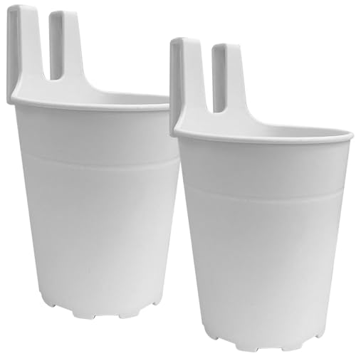 2-Piece Beach Drink Carrier Set, White Plastic Beverage Holders with Handle for Pool, Sand, Picnic, Travel