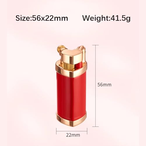 Image of Smoke King Heart Lid Open Flame Lighter (Red)