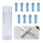 Ear Spoon Replacement Tips Compatible with Vitcoco Otoscope, 9PCS Silicone Ear Wax Removal Spare Tips for Ear Camera, Family Ear Cleaner