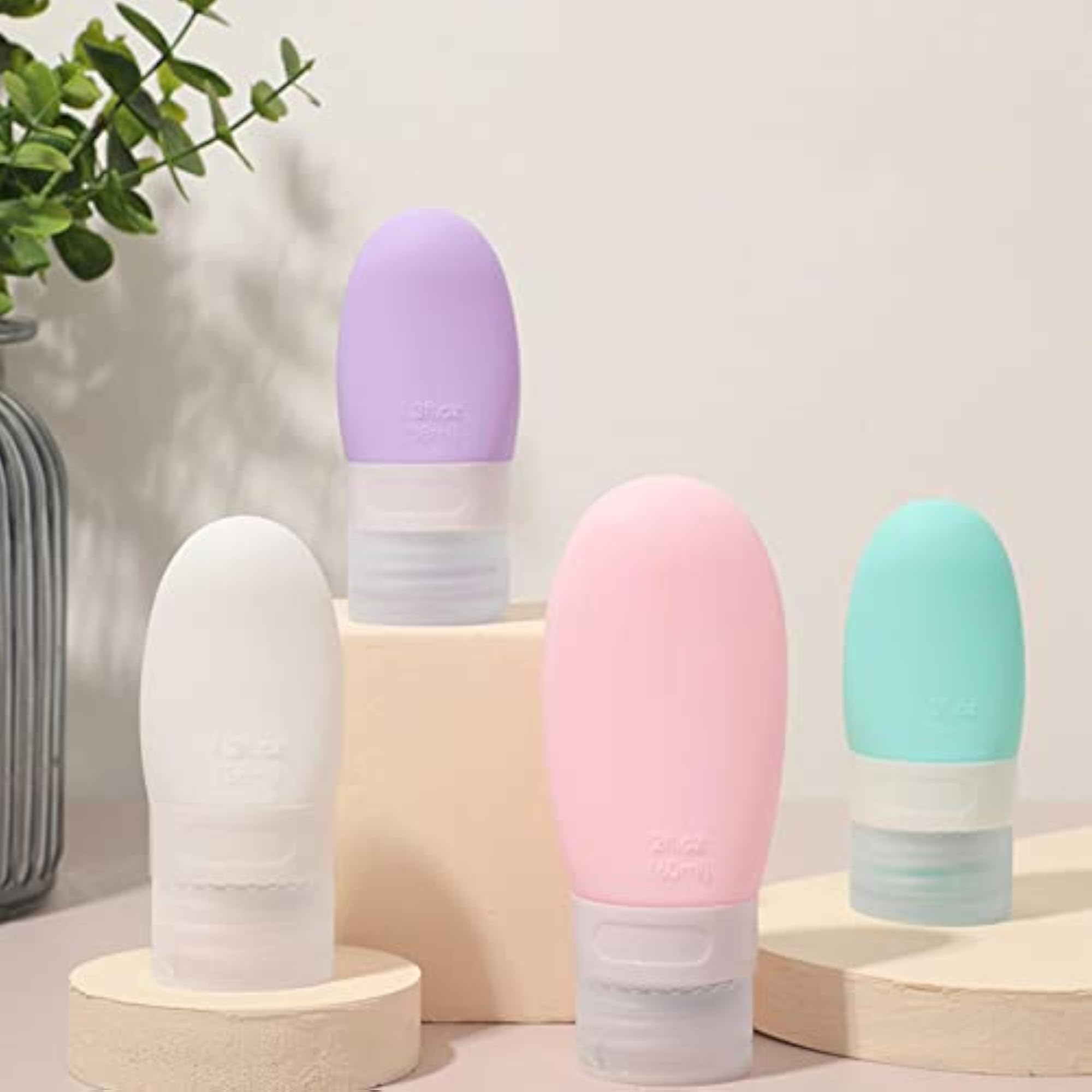 Silicone Travel Bottle for Cosmetic Body Wash, White
