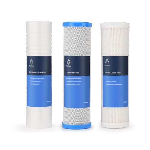 Replace clearsource Ultra Rv Water Filter Fit for clearsource Ultra Three Canister System Includes 5-Micron Sediment Filter, 0.5-Micron Coconut Carbon Block, Final Guard Stage, Improves Taste & Odor