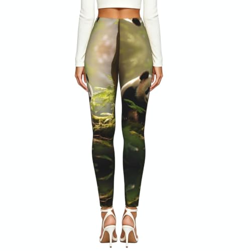Leggings para mujer para gimnasio y diario, mallas de tacto suave con diseño de panda 3
