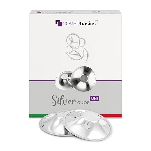 COVERbasics Zilveren tepelbeschermers (SilverCups) tepelhoedjes voor het voorkomen en behandelen van tepelkloven tijdens het geven van borstvoeding (UNI)