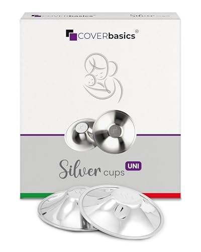 COVERbasics Silver Cups - Coppette Paracapezzoli in Argento per la protezione del Capezzolo durante l'Allattamento -...