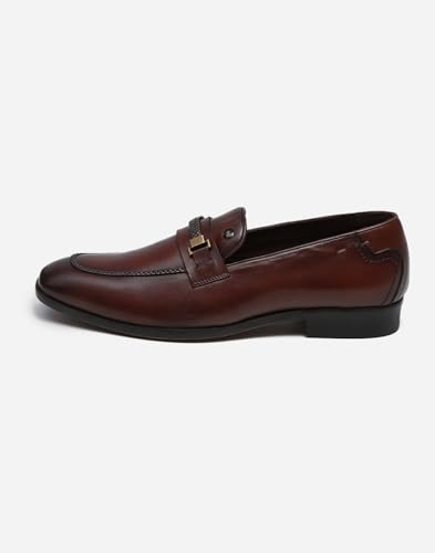 Image of Monte Carlo Mens Solid Slip on Genuine Leather Loafers (201817FW)