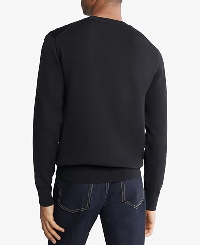 Calvin Klein Men's Supima Cotton Solid Monogram Logo Sweater2