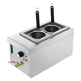 2500W Electric Pasta Cooking Machine, Commercial Pasta Cooker with 2 Noodle Filter, Noodles Pasta Boiler 110V Table Top Noodles Cooker Machine