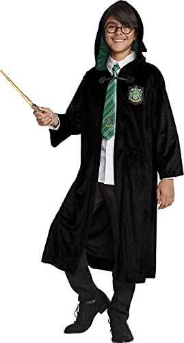 Harry Potter Children's Interlock Robe W/Embroidered Slytherin Logo On Left, Size Medium (7/8) #TOP2