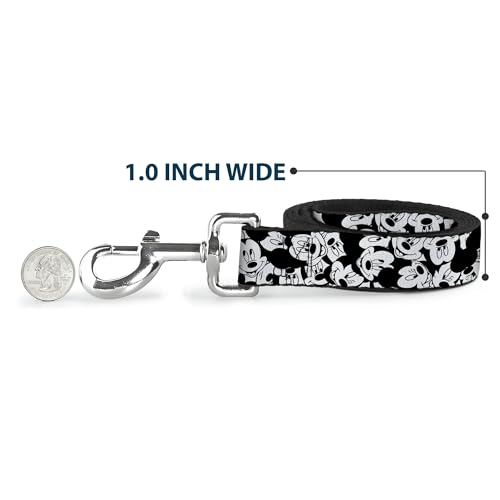 Laisse Disney Mickey Mouse expressions sangle robuste de 2,5 cm de large