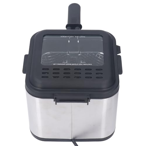 Fritadeira elétrica Liuyoyo Fritadeira elétrica para batatas fritas 2,5L 1000W Fritadeira elétrica q