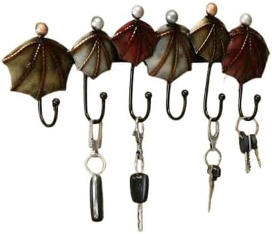 Metal Colorful 6 Umbrella Key Holder Home Decor
