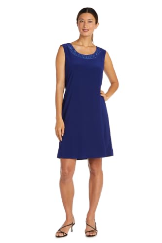 Image of R&M Richards Women's 2-Piece Jacket Dress Set | Knee Length Sheath W / 3 /4 Sleeve Jacket | Mother of the Bride Cocktail Party