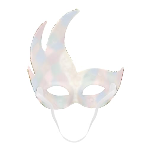 Boland Venetian Eye Mask with Feathers and Glitter – Elegant Masquerade Ball Mask for Carnival, Halloween, Costume Parties and Themed Events