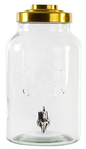 Distributeur de boissons grand bocal 8L doté d'un robinet anti-goutte
