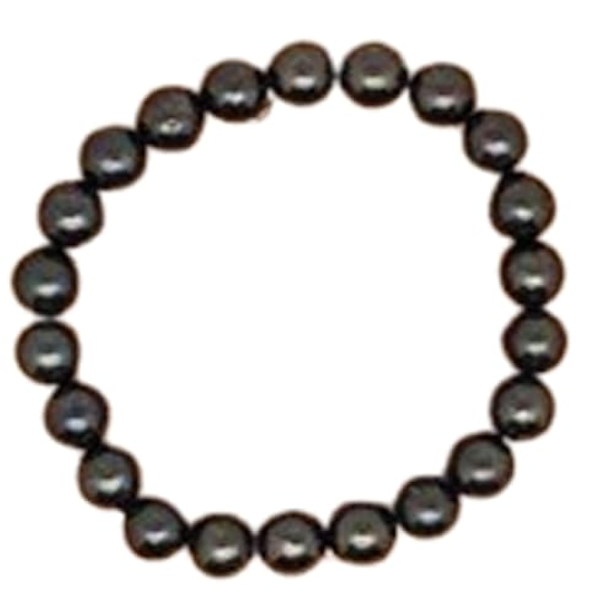 Unisex Natural Shungite 8mm Stretchable Healing Bracelet