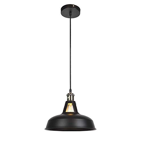 Plafonnier américain rétro vintage suspension lumière noir industriel