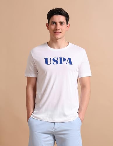 Image of U.S. Polo ASSN. Brand Printed Cotton T-Shirts for Men - Breathable & Comfortable, Half Sleeves Mens Casual T Shirts