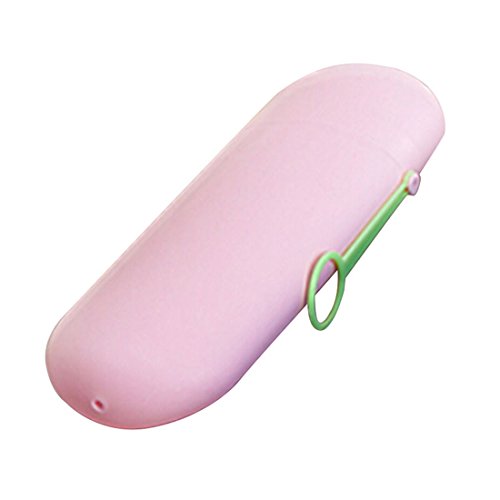 Práctica cubierta del sostenedor del organizador del viaje que acampa de baño cepillo de dientes pasta de dientes protege el caso de la Copa Caja de Agua de color rosa y rosa claro