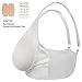Vollence See Through Mastectomy Bra Silicone Breast Forms Pocket Bra Fake Prosthesis Crossdresser White