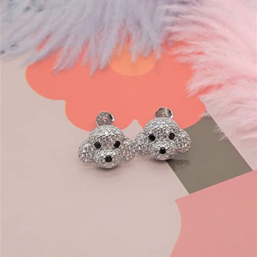 Bellitia Jewelry 925 Sterling Silber Fashion Teddy-Hund Ohrstecker für Frauen Damen, Mode Spinell Ohrringe Zirkonia Ohrschmuck Set