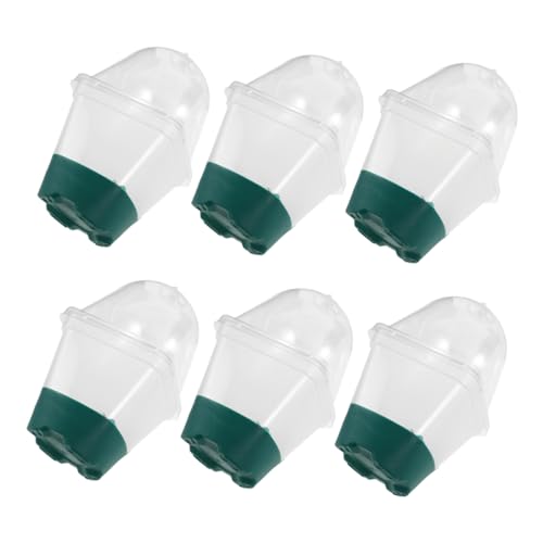 UPKOCH 6 Piezas Maceta de plántulas macetas de vivero con cúpula de Humedad macetas de vivero Transparentes para Plantas Macetas Transparentes macetas de vivero a Granel páginas Green