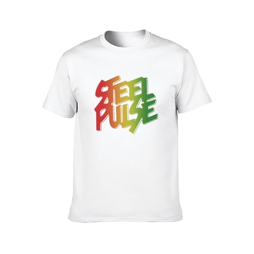 Photo de Steel Pulse Roots Reggae Musical Band Steel Pulse Casual Round Neck T Shirt White S