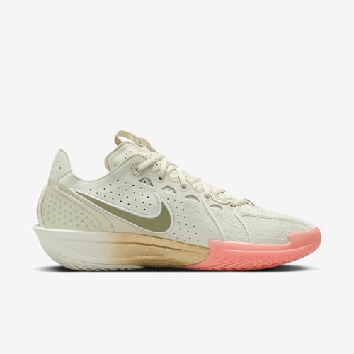 Image of Nike G.T. Cut 3 Basketball Shoes (DV2913-005, Sea Glass /Metallic Gold /University Red /Oil Green) Size 5