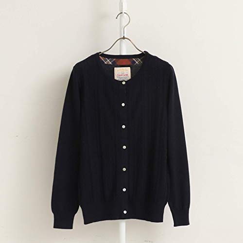 [ アフタヌーンティー リビング ] AfternoonTea LIVING セーター GR31 タータンチェック柄カーディガン ネイビー