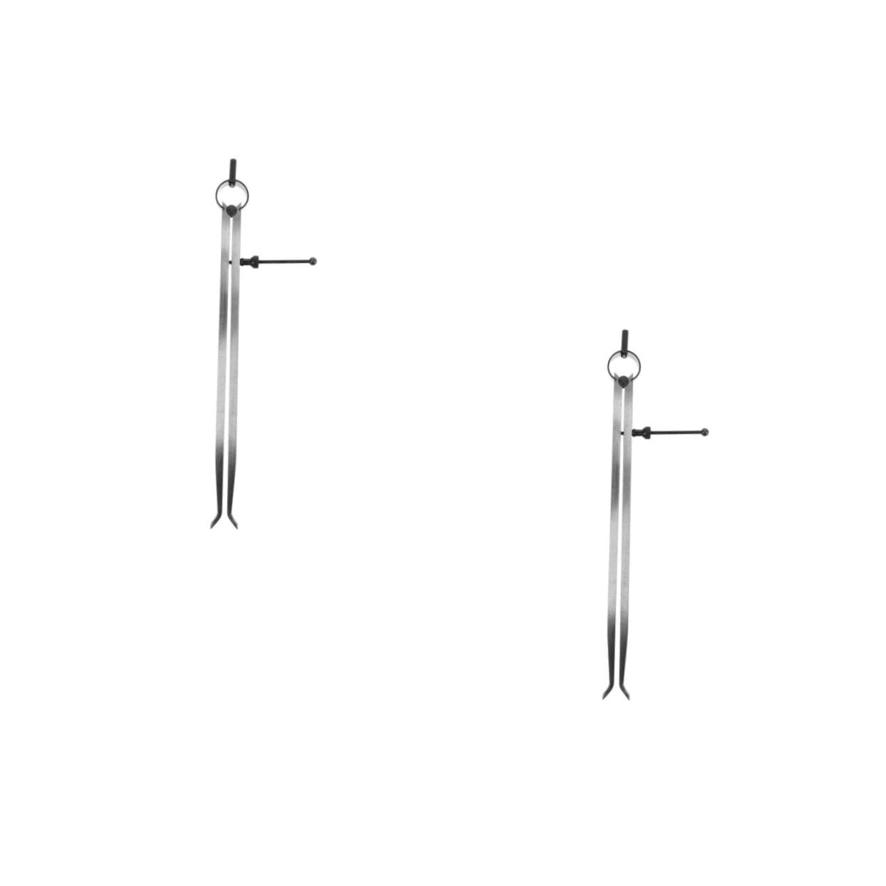 PRETYZOOM 2 Pièces Intérieur Métallique à Jambes Plates Compas à Ressort Ergonomique pour Mesures Précises sur Surfaces Irrégulières Jauge Épaisseur Robuste pour Tôles et Industriels