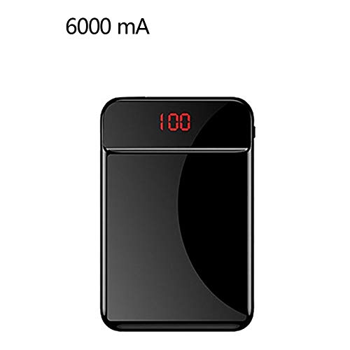 Goldyqin 7800mAh Thin LCD Display Outdoor Mobile Phone Battery Charger External Power Bank Power Supply for Smartphones - Black