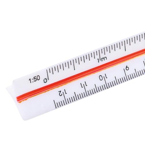 Architectural Triangular Scale Ruler - 30cm Metric Scale 1:20 1:25 1:50 1:75 1:100 1:125 for Architects Draftsman Engineers