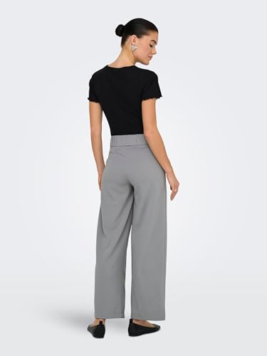 JDY Damen Jdygeggo New Long Pant JRS Noos Hose Mit Weitem Beinschnitt, Formal Gray, M / 32L EU