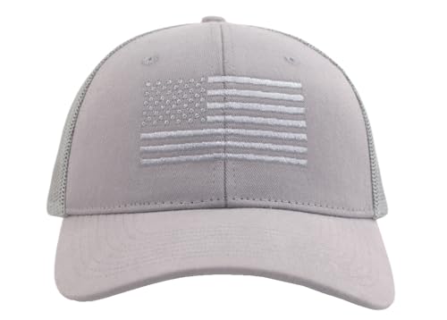 Image of TSSGBL USA Flag Trucker Hat - OSFM & XXL Big Head Fit, Adjustable Mesh Snapback American Patriotic Baseball Cap