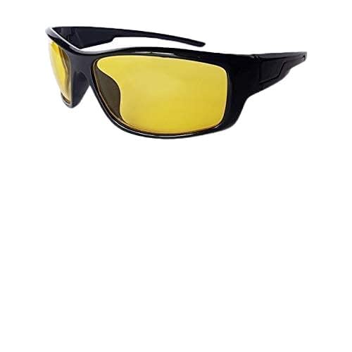 - Saros Premium Night Driving Clear Vision Non-Polarized Octagonal Sunglasses | HD Vision Glasses | Bike Riding Yellow Glasses | For Men and Women | 100% UV Protection (Free Size)