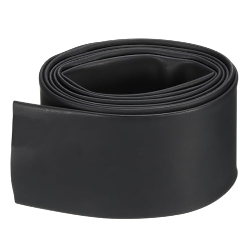 sourcing map 52mm Dia 6.6ft Heat Shrink Tubing 4:1 Dual Wall Adhesive Lined Marine Waterproof Shrink Tube Black for Industrial Electrical Cable Wire Wrap